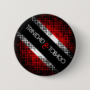 Trinidad en Tobago Stippatroon Vlag Ronde Button 5,7 Cm