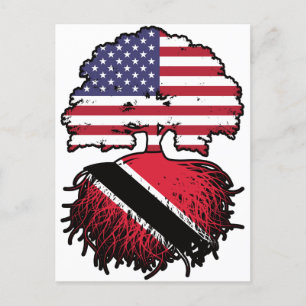 Trinidad en Tobago Trinidadian American USA Tree Briefkaart