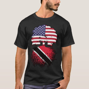 Trinidad en Tobago Trinidadian American USA Tree T-shirt