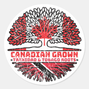 Trinidad en Tobago Trinidadian Canadian Canada Ronde Sticker