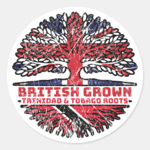 Trinidad en Tobago UK - Britse boom Ronde Sticker