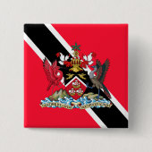 Trinidad en Tobago Vierkante Button 5,1 Cm (Voorkant)