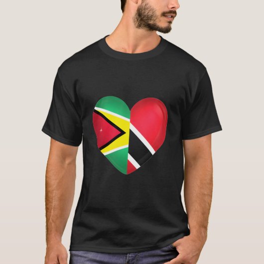 Trinidad en Tobago, vlag Trini Guyana Guyanese Fla T-shirt (Voorkant)