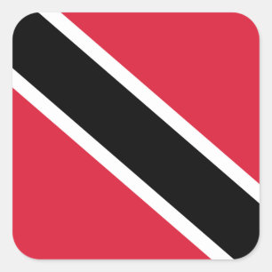 Trinidad en Tobago Vlag, Trinidad en Tobago Vierkante Sticker