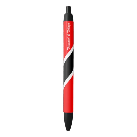 Trinidad en Tobago Zwarte Inkt Pen (Voorkant Verticaal)