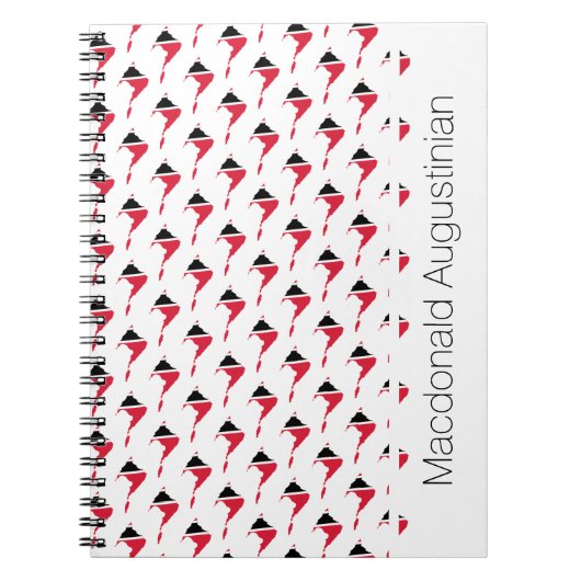 TRINIDAD FLAG Custom Add Name Notebook Journal (Devant)