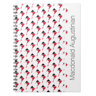 TRINIDAD FLAG Custom Add Name Notitieboek Journal