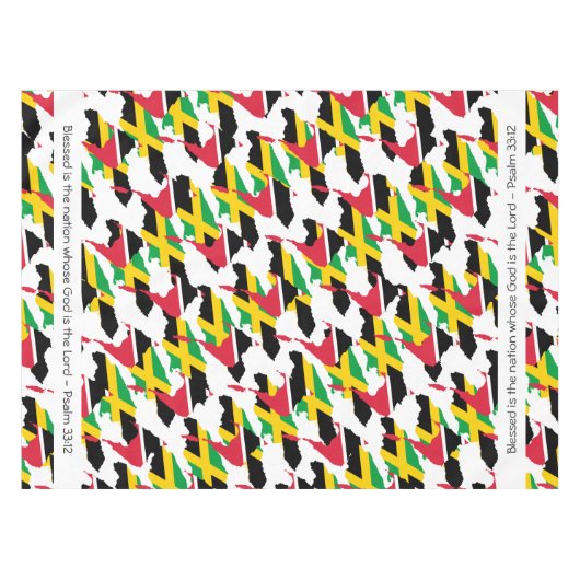 TRINIDAD JAMAICA-vlag Gepersonaliseerd scripts Tafelkleed (Voorkant (Horizontaal))