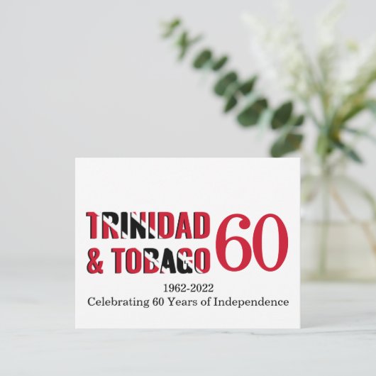 TRINIDAD TOBAGO 60th Jubileum Independence Briefkaart (Staand voorkant)