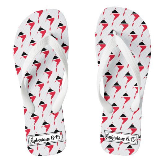 TRINIDAD TOBAGO Christelijke scripts Aangepast Teenslippers (Voetbed)