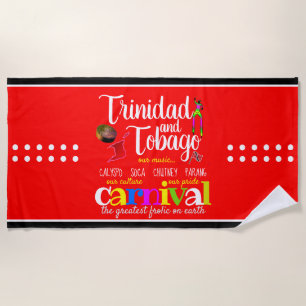 Trinidad & Tobago Cultuur Trots Carnaval - Rood Strandlaken