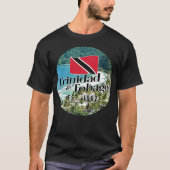 "Trinidad & Tobago Est. 1962" strand met vlag T-shirt (Voorkant)