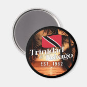 "Trinidad & Tobago Est. 1962"Zonsondergang met Vla Magneet (Voorkant / Achterkant)