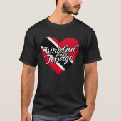 Trinidad Tobago Flag Heart Pride Tobagonian Trini T-shirt (Voorkant)