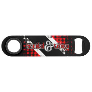 Trinidad & Tobago met je naam Dotpatroon vlag Speed Flessenopener