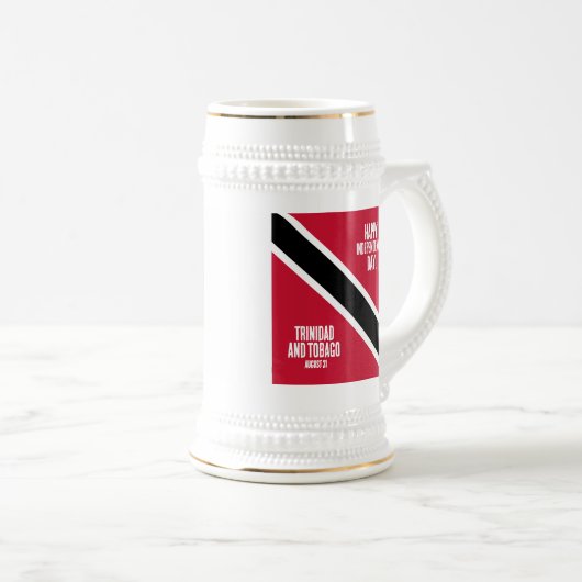 Trinidad & Tobago Onafhankelijkheidsdag Nationale  Bierpul (Voorkant rechts)