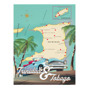Trinidad & Tobago-reisposter Foto Afdruk