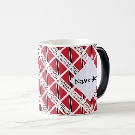 Trinidad - Tobago Trinidadian Flag Tiled Personal Magische Mok (Voorkant rechts)