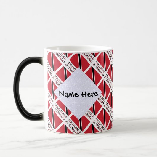 Trinidad - Tobago Trinidadian Flag Tiled Personal Magische Mok (Links)