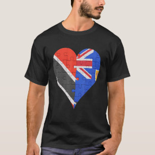 Trinidad & Tobago Turks & Caicos Vlag Hart T-shirt
