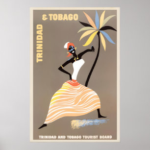 Trinidad Tobago Vintage Reisposter Print