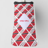 Trinidad Tobago Vlag betegeld rood Personalisatie Golfheadcover (Draai 90)