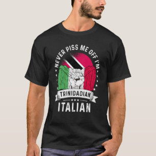 Trinidad&Tobago Vlag Italië Geteeld Humor Trots T-shirt