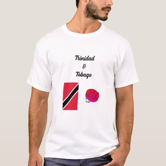 Trinidad & Tobago Vlag & Pan T-shirt (Voorkant)