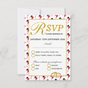 TRINIDAD TOBAGO Wedding RSVP-reactiekaart RSVP Kaartje