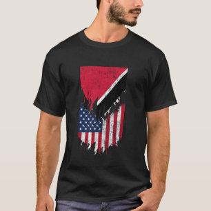 Trinidadiaanse Amerikaanse vlaggen scheurden Trini T-shirt