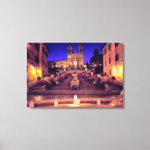 Trinità dei Monti (Rome) Vinyl Fotobehang Canvas Afdruk