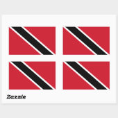 Trinité-et-Tobago - Drapeau Rectangle Stickers bri (Feuille)