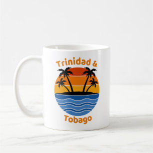 Trinité-et-Tobago Retro Sunset Coffee Mug