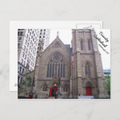 Trinity Cathedral in het centrum van Pittsburgh, P Briefkaart (Voorkant / Achterkant)