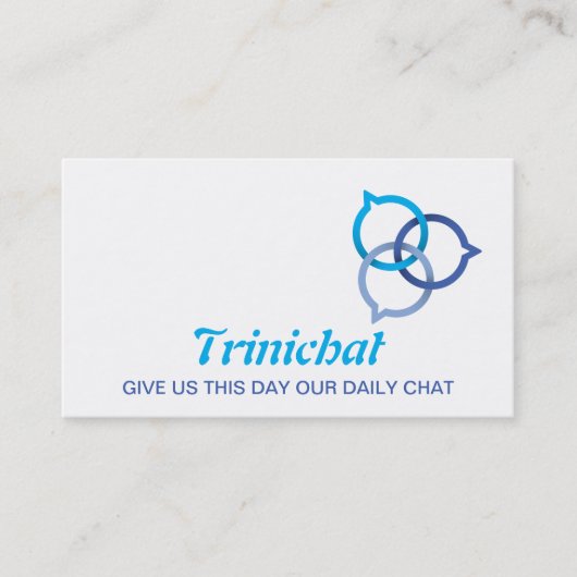Trinity Chat Bubble Logo (blauw) Visitekaartje (Voorkant)