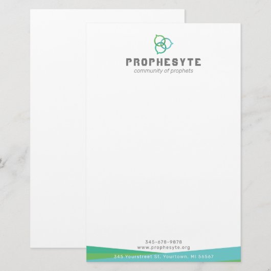 Trinity Chat Bubbles Briefpapier (Voorkant / Achterkant)