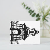 Trinity College Dublin Campanile, Zwart-wit Briefkaart (Staand voorkant)