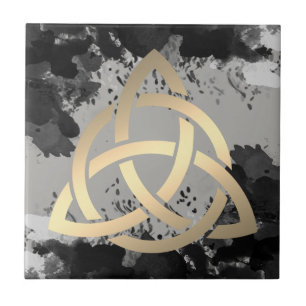 Trinity Knot Celtic Dark Clouds Sky Tegeltje