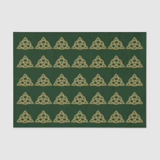 Trinity Knot Green Tissue Paper Tissuepapier (Voorkant)