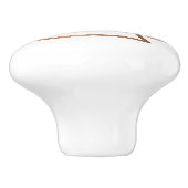 Trinity Knot - Minimalist Bronze Line Art Keramische Knop (Zijkant)