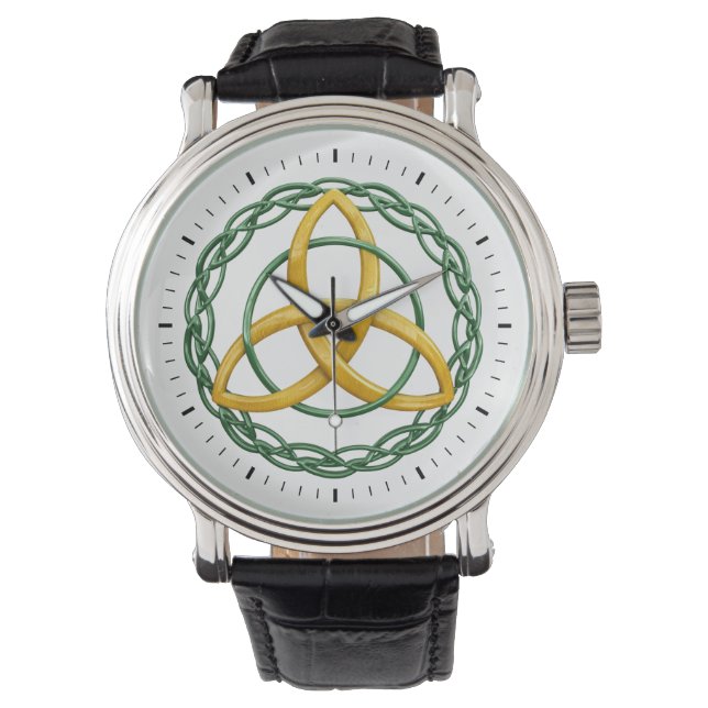 Trinity Knot Triquetra Celtic Symbol Horloge (Voorkant)