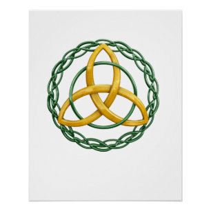 Trinity Knot Triquetra Celtic Symbol Perfect Poster