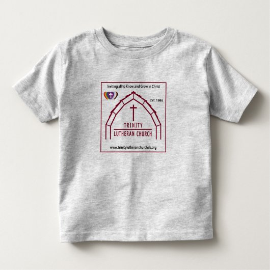 Trinity Lutheran Grijs Kinder Kinder Shirts (Voorkant)
