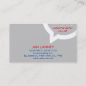 Trinity Speech Bubble Logo (rood, wit en blauw) Visitekaartje (Achterkant)