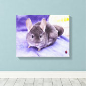 Trinket! - Chinchilla Canvas Afdruk (Insitu (Houten vloer))