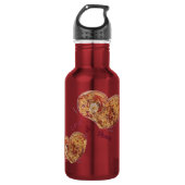 Trinkflasche klein Edelstahl Love & Peace Waterfles (Voorkant)