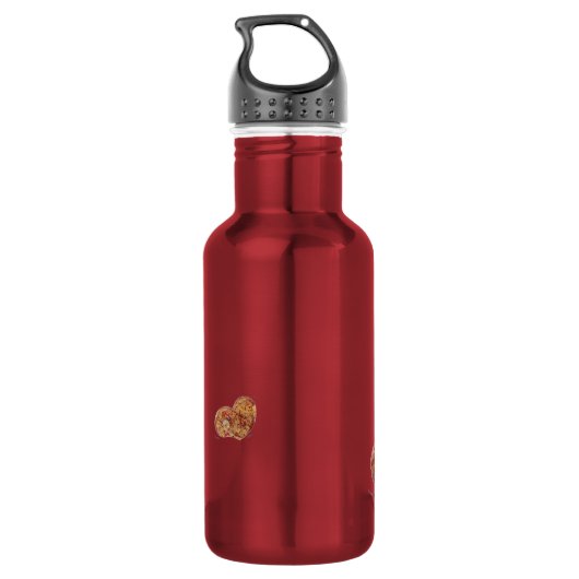 Trinkflasche klein Edelstahl Love & Peace Waterfles (Achterkant)