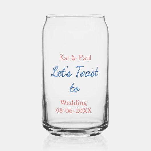 Trinquons au mariage nom date couple simple (Verso)