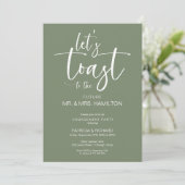Trinquons Chic Invitation Calligraphiée pour Fête  (Debout devant)