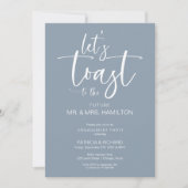 Trinquons Chic Invitation de Fiançailles Calligrap (Devant)